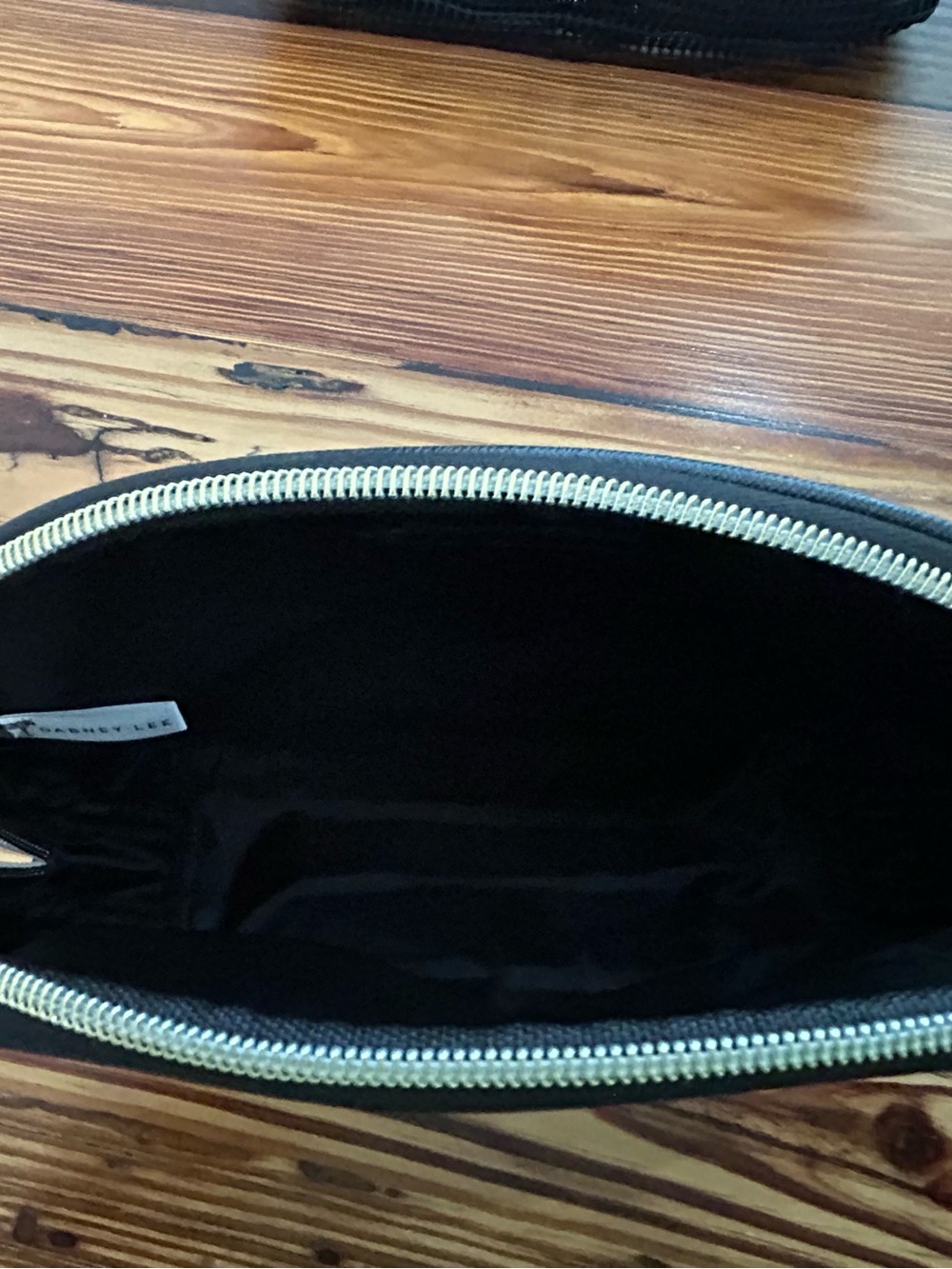 PINK Victoria's Secret Black Mesh Tote with Black & White Heart Dabney Lee pouch - Picture 3 of 6